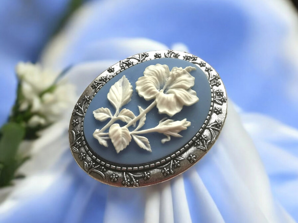 Cameo Brooch #7 カメオ ブローチ ハイビスカス 花 ブローチ Cameo Brooch #7 カメオ ブローチ ハイビスカス 花 ブローチ