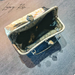 新作絹の煌めき♡とってもモダンな彩り豊かな大迫力な蝶のバッグ　　西陣織帯地バッグ　フォーマルバッグ　パーティーバッグ 7枚目の画像