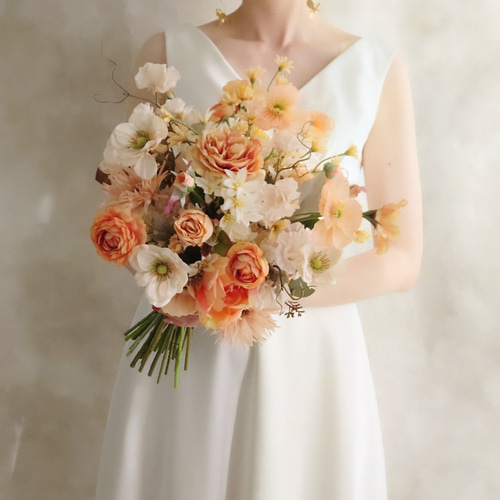 再販!受注制作 ニュアンスカラー/ウェディングブーケ/結婚式 再販!受注制作 ニュアンスカラー/ウェディングブーケ/結婚式
