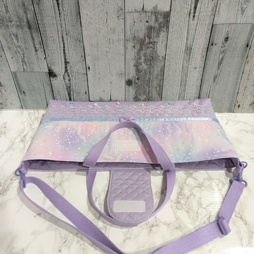 ピアニカケース　鍵盤ハーモニカケース　ショルダーベルト　付き　星座とユニコーン ピアニカケース 鍵盤ハーモニカケース ショルダーベルト 付き