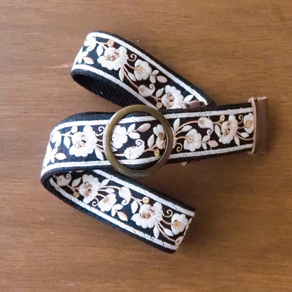 ブラックハート柄デニム♡刺繍のショルダーバッグ♡リボンとバンダナの