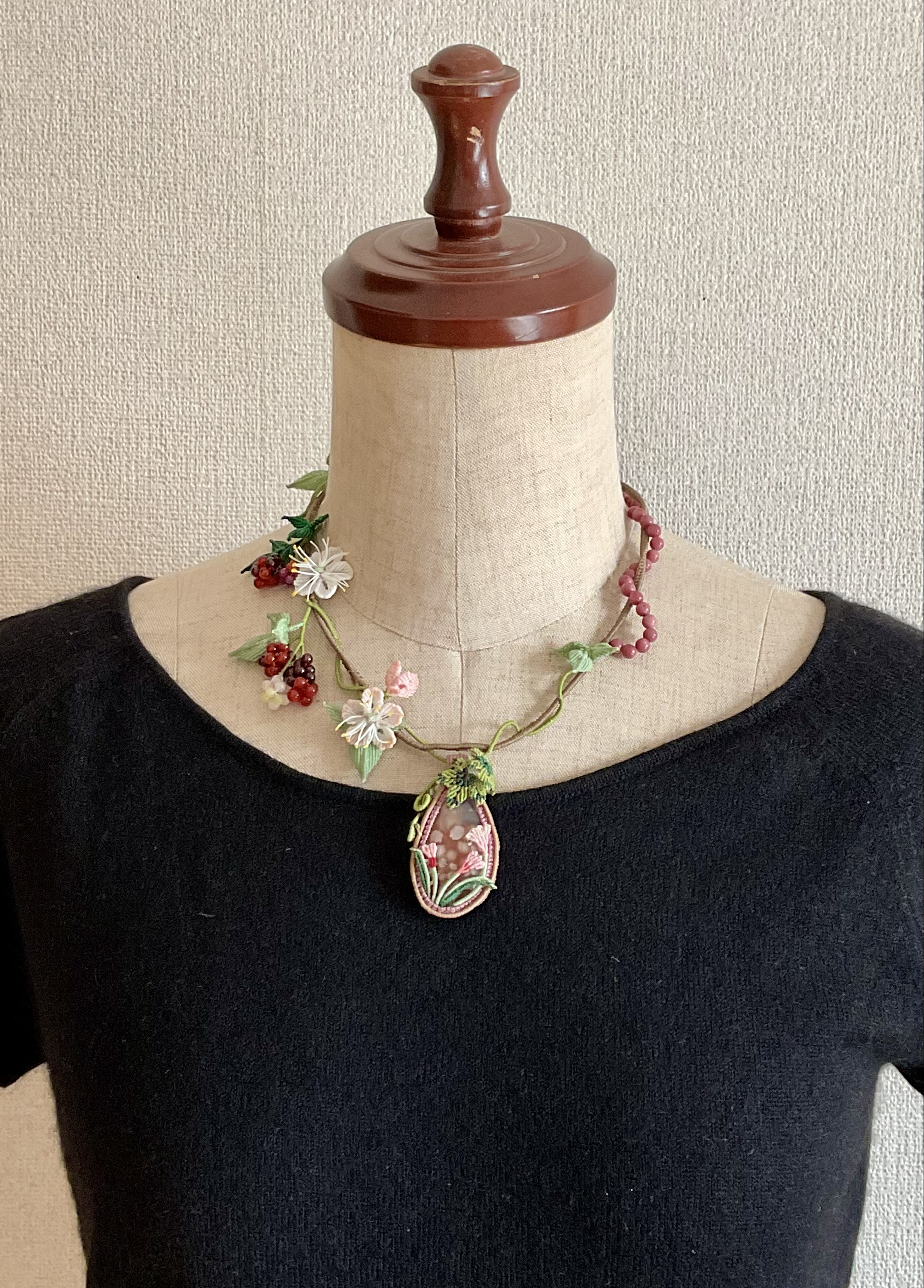 中国古美術・チベット収・純手工芸・瑪瑙多宝ネックレス・天然石・缘起