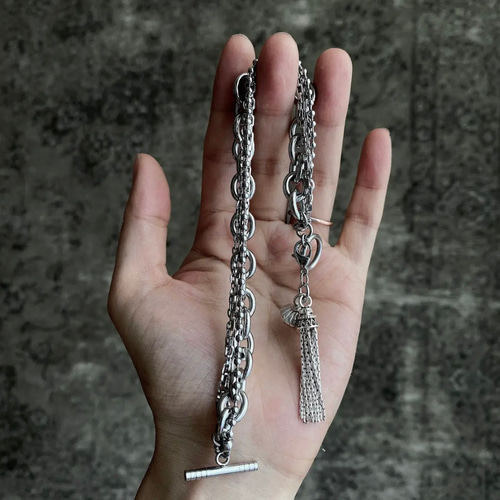 No.659メンズチェーンブレスレットナバホシルバー925チャーム No.659メンズチェーンブレスレットナバホシルバー925チャーム