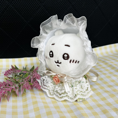 ぬい服 10cm ちいかわ 着せ替え ロリータ ワンピース ボンネット 