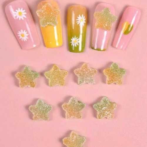 ネイルパーツ　【駄菓子】 ネイルパーツ メタルパーツ プレート フラワー スクエア