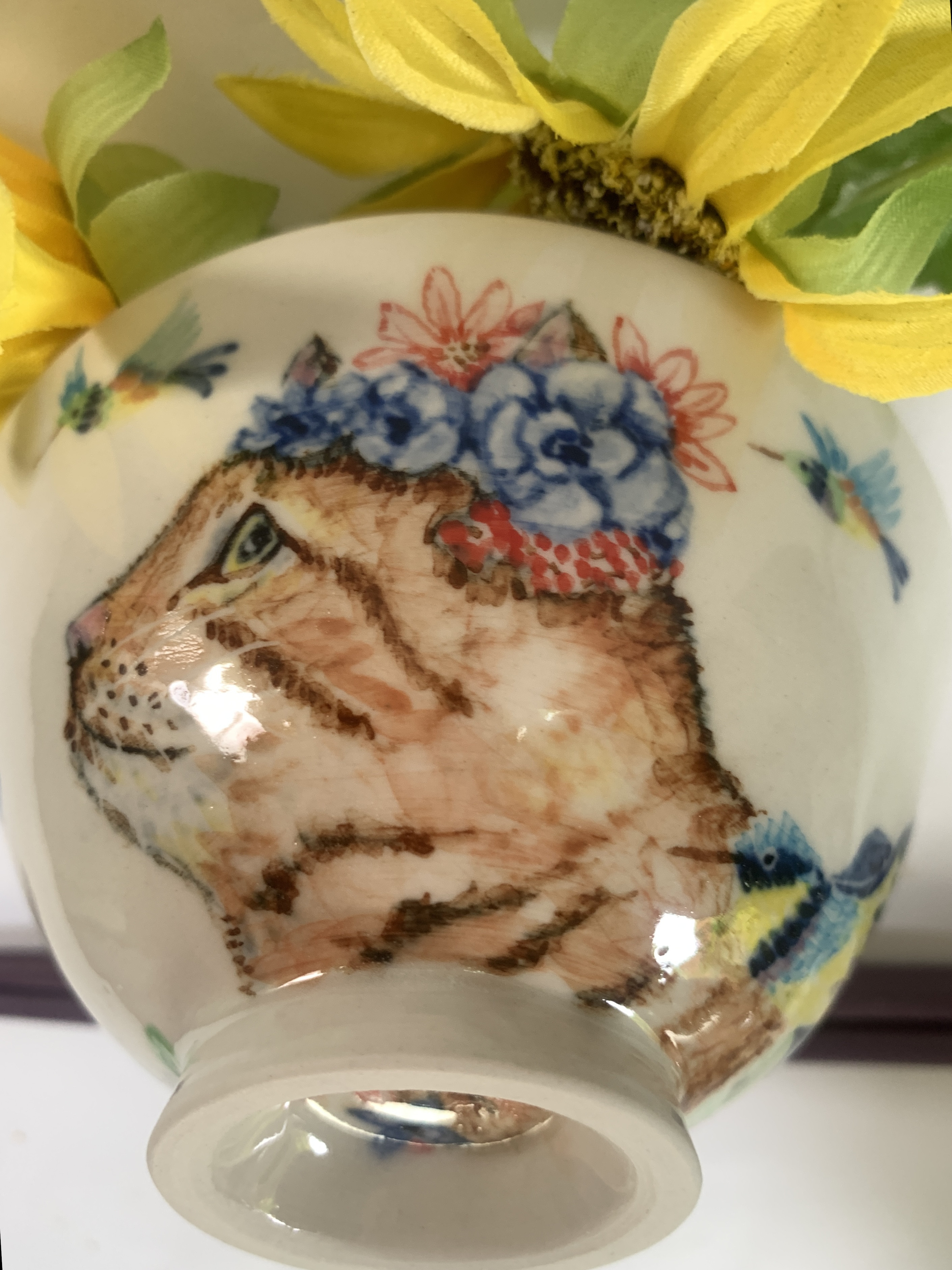 はなねことハチドリお茶碗（一つのお値段です。）