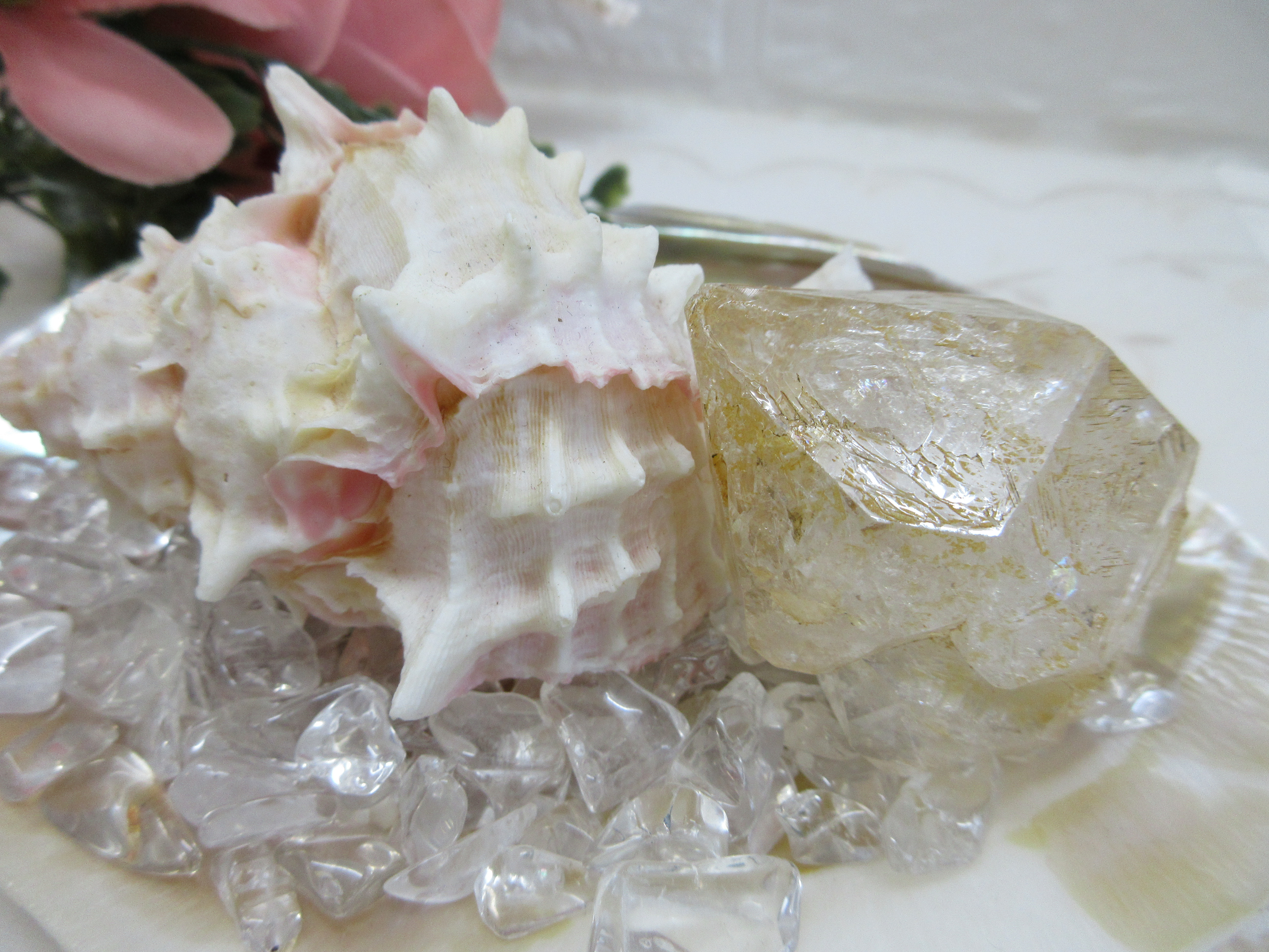 No.CR-210　天然石　原石　エレスチャル　ウィンドウクォーツ　５７ｇ