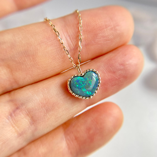 ブラックオパール ネックレス ペンダントトップ k10