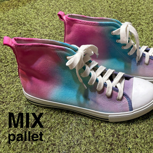 タイダイ染め スニーカー 【紫系】 スニーカー MIX pallet 静染