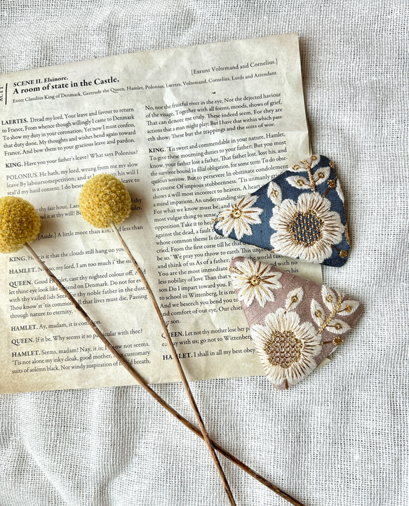 インド刺繍パッチンピン 5枚目の画像