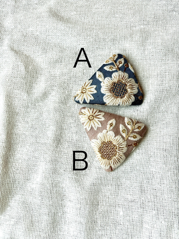 インド刺繍パッチンピン 2枚目の画像