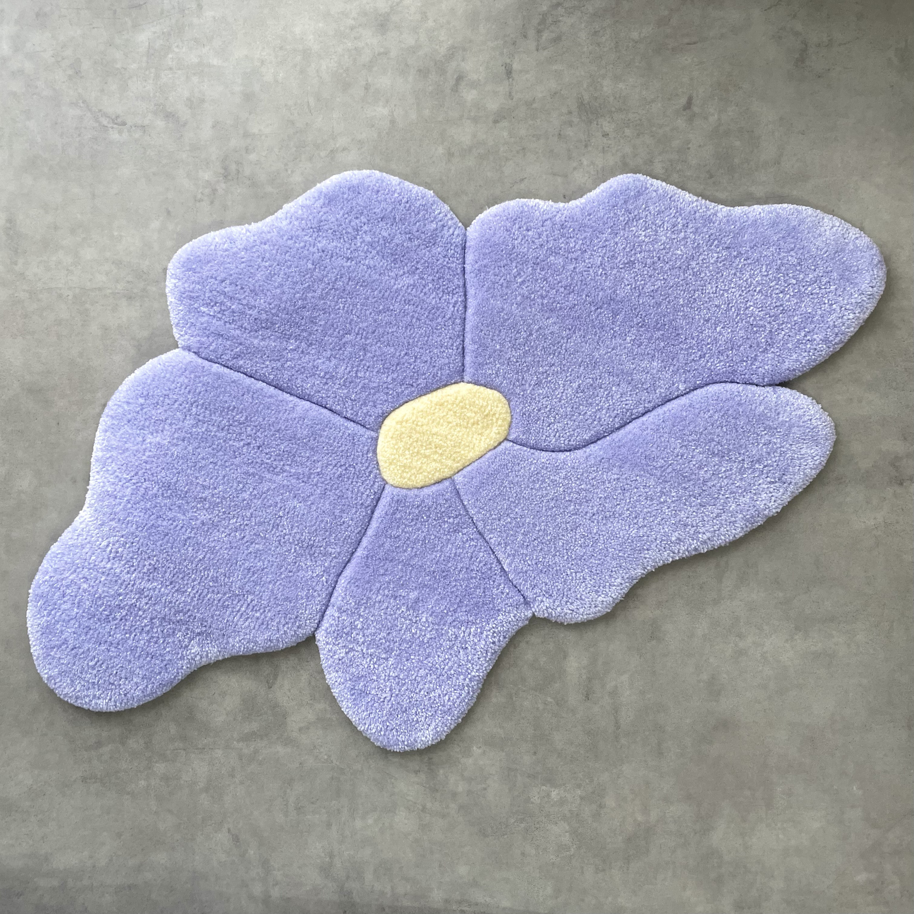 Purple flower rug