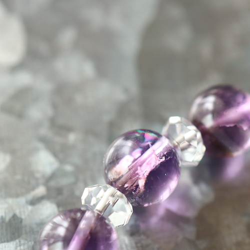 ❤アメトリン宝石カット❤約20ミリ❤虹ギラギラ入り❤美しいブレス❤