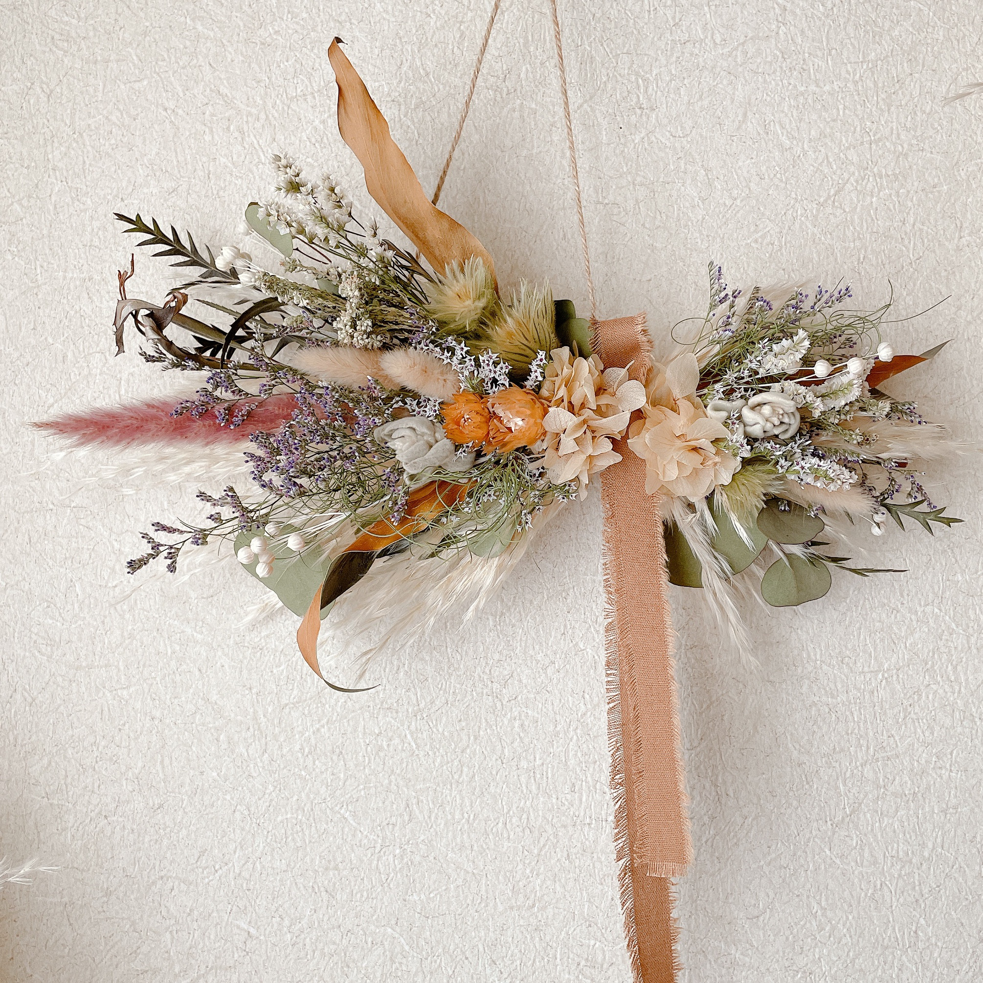 ナチュラルドライフラワー横長縦長スワッグ