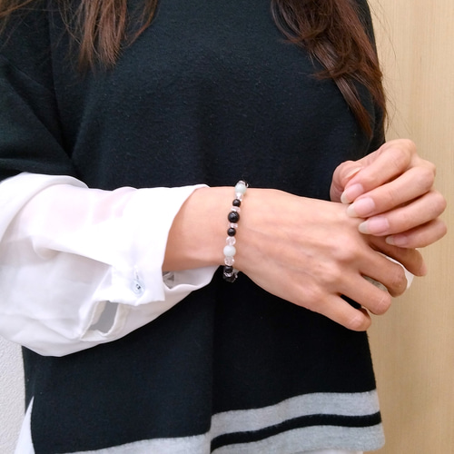 №194 オニキス・クリスタル・翡翠の最強ブレス ブレスレット
