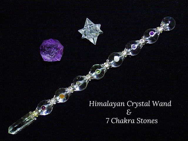クリスタル チベタン ヒーリングスティック　ワンド　7チャクラ Amazon.co.jp: Empyreal Crystal 7チャクラヒーリングワンド
