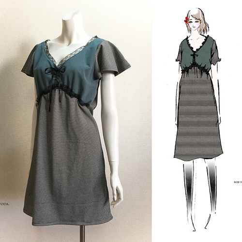 1点もの・デザイン画付き】アパレルブランドジャガードニット＆パワー  