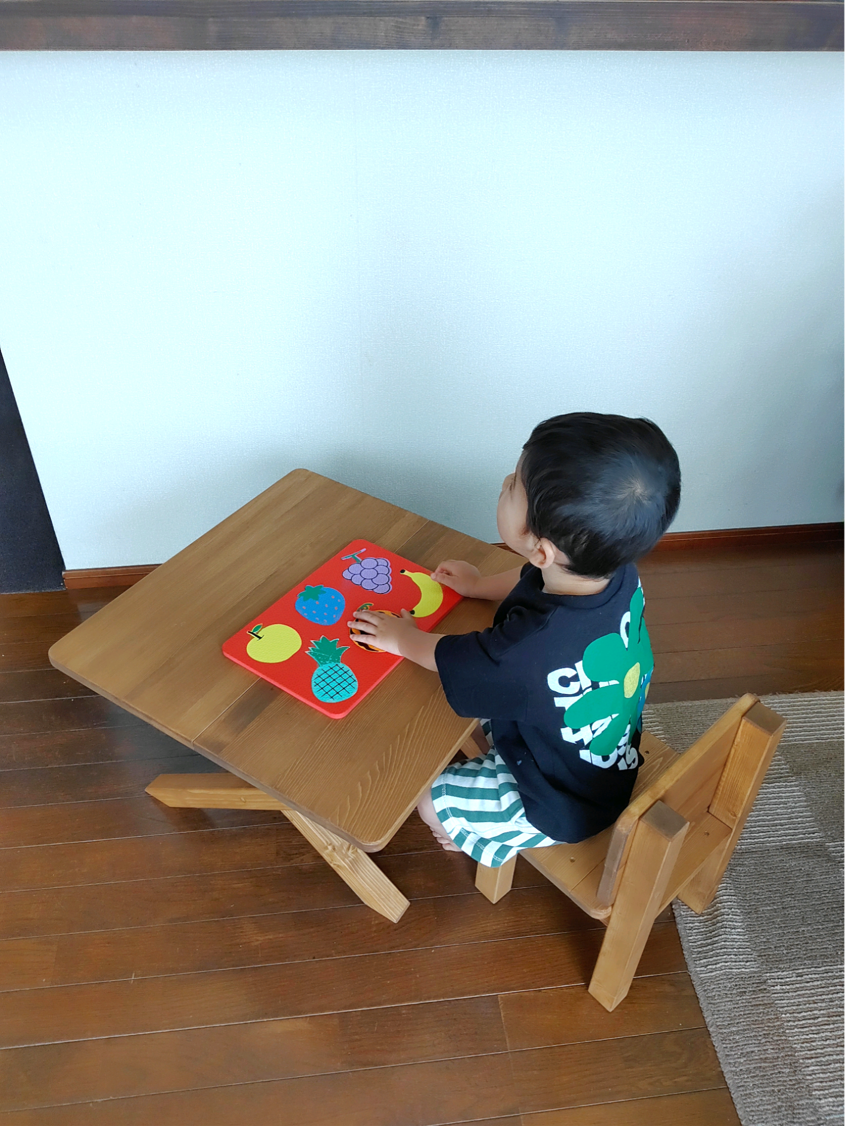 木製ローテーブル【じぶんのつくえ】　※折りたたみ収納可　サイズオーダー可　※受注後作製