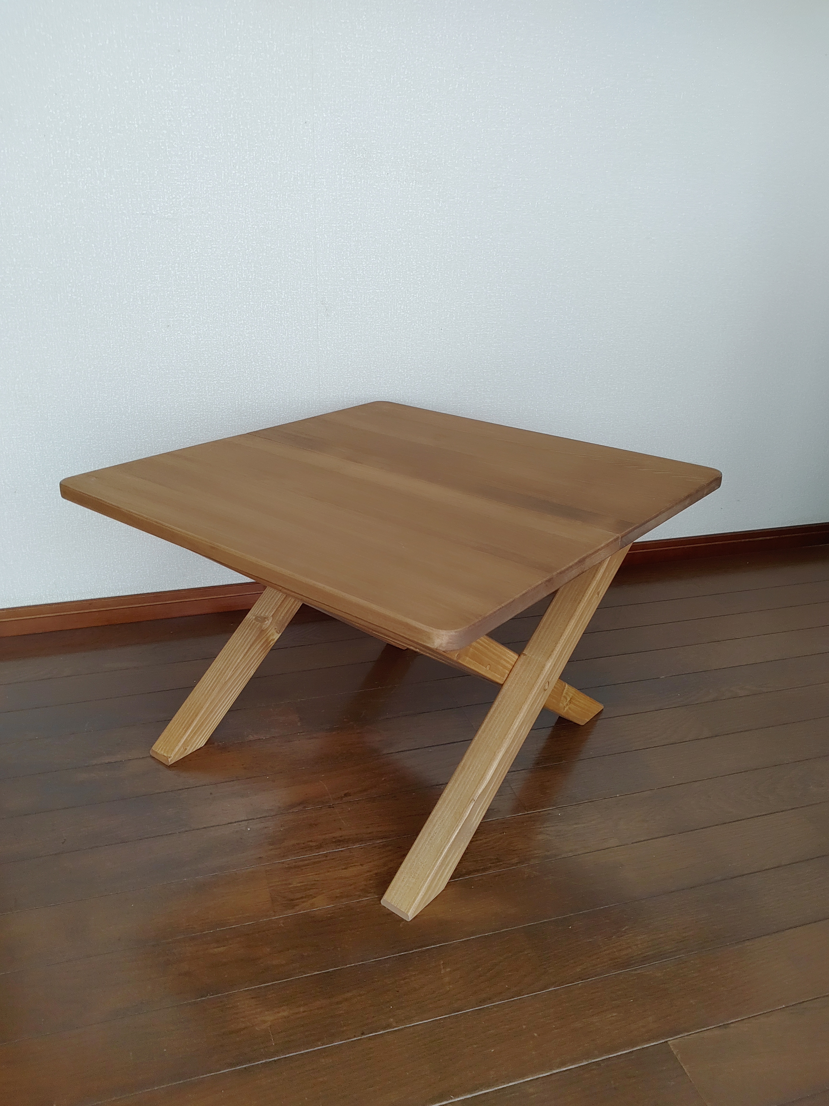 木製ローテーブル【じぶんのつくえ】　※折りたたみ収納可　サイズオーダー可　※受注後作製