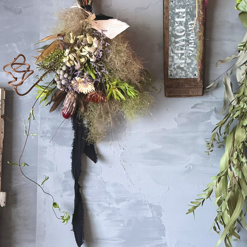 スモークツリー季節のスワッグ A 即日発送 スワッグ nico 通販｜Creema  