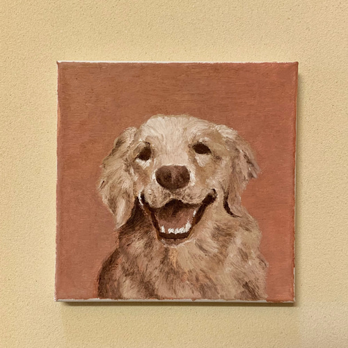 油絵】犬 ゴールデンレトリバー 絵画 絵画 Hinako 通販 17927843