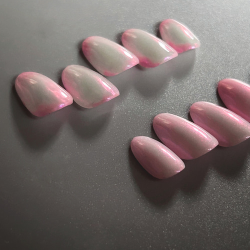 ネイルチップ 「pinkとピンク」 シンプルネイル 個性的ネイル