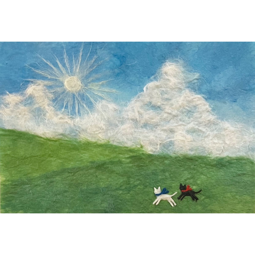 絵画　小原和紙　【野菊】 9eab51e3193af6767da185d063894a