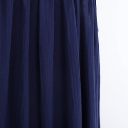 【再販開始！！】サラッと着れる コットン ダブルガーゼ ノースリーブシャツワンピース　ネイビー　0696NV 11枚目の画像