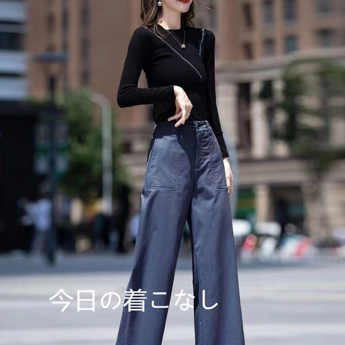 ヘリンボーン小柄九分パンツ純綿パンツ女性夏薄手2024新型ハイ
