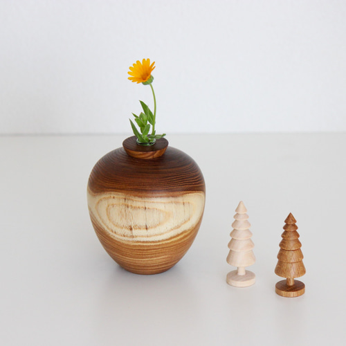 一輪挿し 木の置物 セット NO34 一輪挿し・花瓶・花器 北の