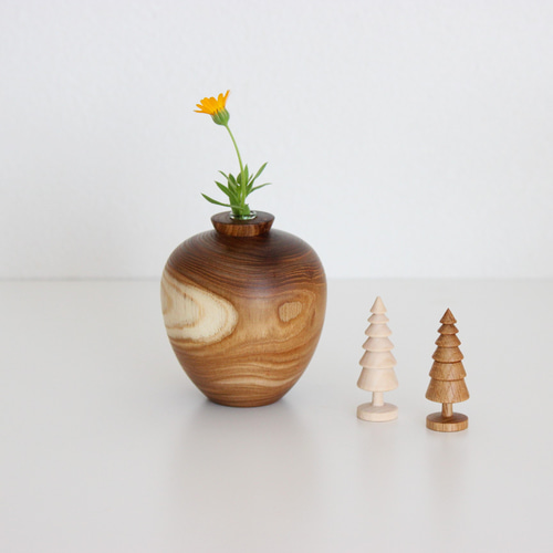 おしゃれ】 一輪挿し 野の花 土味 桐箱入 花入 小さな 工芸品