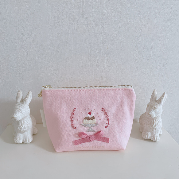 プリン刺繍♡ポーチ ポーチ Twinkling star☆ 通販 17928956