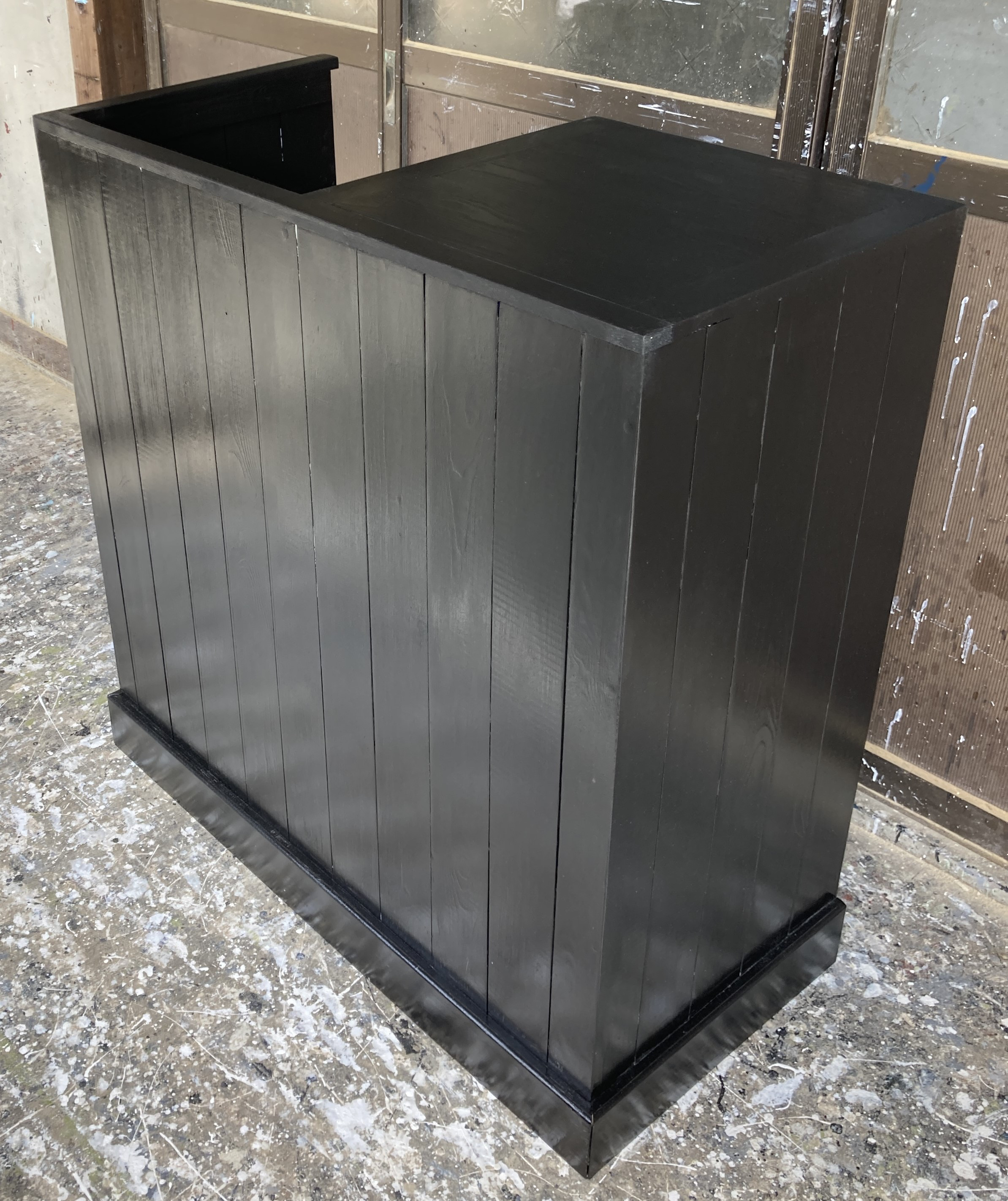 マットグレーでアイアンな極太鉄脚♪ 50×350×450mm K型 2脚ver. マットグレーでアイアンな極太鉄脚♪ 50×350×450mm K型