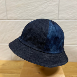 【美品】DALEES&CO デニムバケットハット　岡山デニム Dhm-003 岡山デニム バケットハット[革付属]