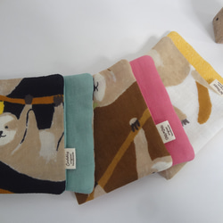 なまけもの*8重やわらかガーゼハンカチ*大2枚セット*ハンドメイド
