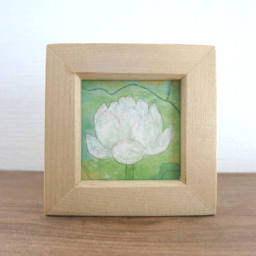 蓮の花 原画 絵画 額縁付き アート インテリア