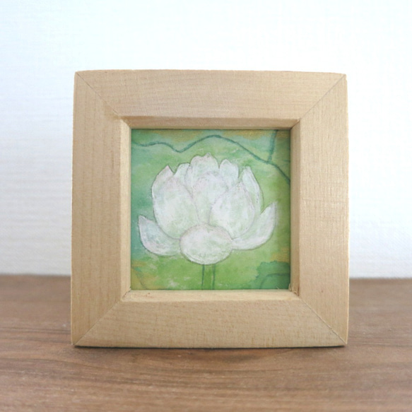 蓮の花 原画 絵画 額縁付き アート インテリア 日本画原画】蓮の