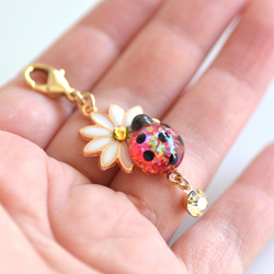 ☆てんとう虫チャーム(キラキラ) 4枚目の画像