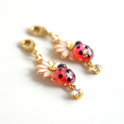 ☆てんとう虫チャーム(キラキラ) 3枚目の画像