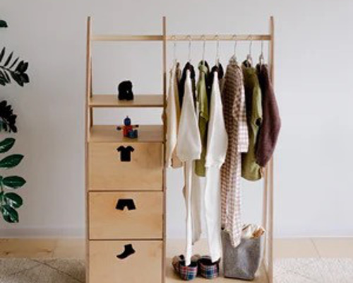 子ども用　木製ハンガーラック ナチュラルスタイル　ハンドメイド　キッズ 723 lwk474_3.jpg