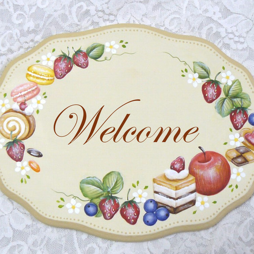 トールペイント❤ベジ＆のスイーツのウェルカムプレート 表札・ネーム