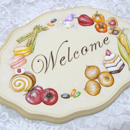 トールペイント❤ベジ＆のスイーツのウェルカムプレート 表札・ネーム