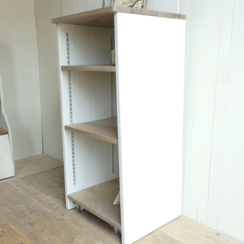 サイズオーダー可能！2枚大扉キャビネット○シャビーホワイト