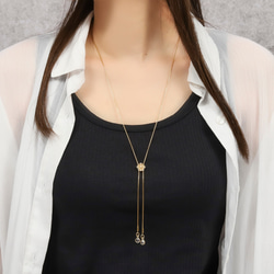 【未使用・紙袋付き】Prince ネックレス 再販】フィリグリークリスタルループタイロングネックレス【サージカル