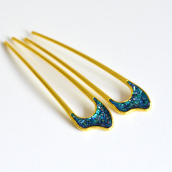 ☆螺鈿細工風レジンかんざし 13枚目の画像