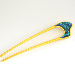 ☆螺鈿細工風レジンかんざし 6枚目の画像