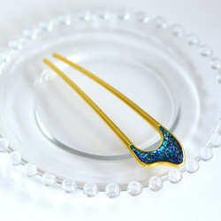 ☆螺鈿細工風レジンかんざし 7枚目の画像