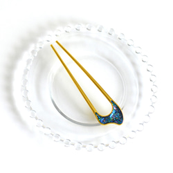 ☆螺鈿細工風レジンかんざし 11枚目の画像