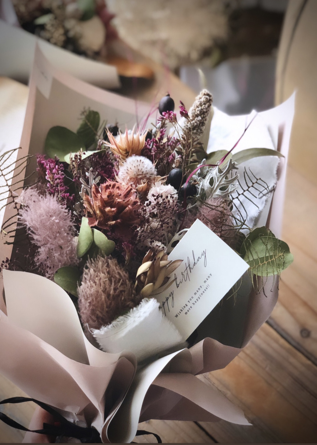 名入れカード付 両親贈呈オーダーメイド花束２個set