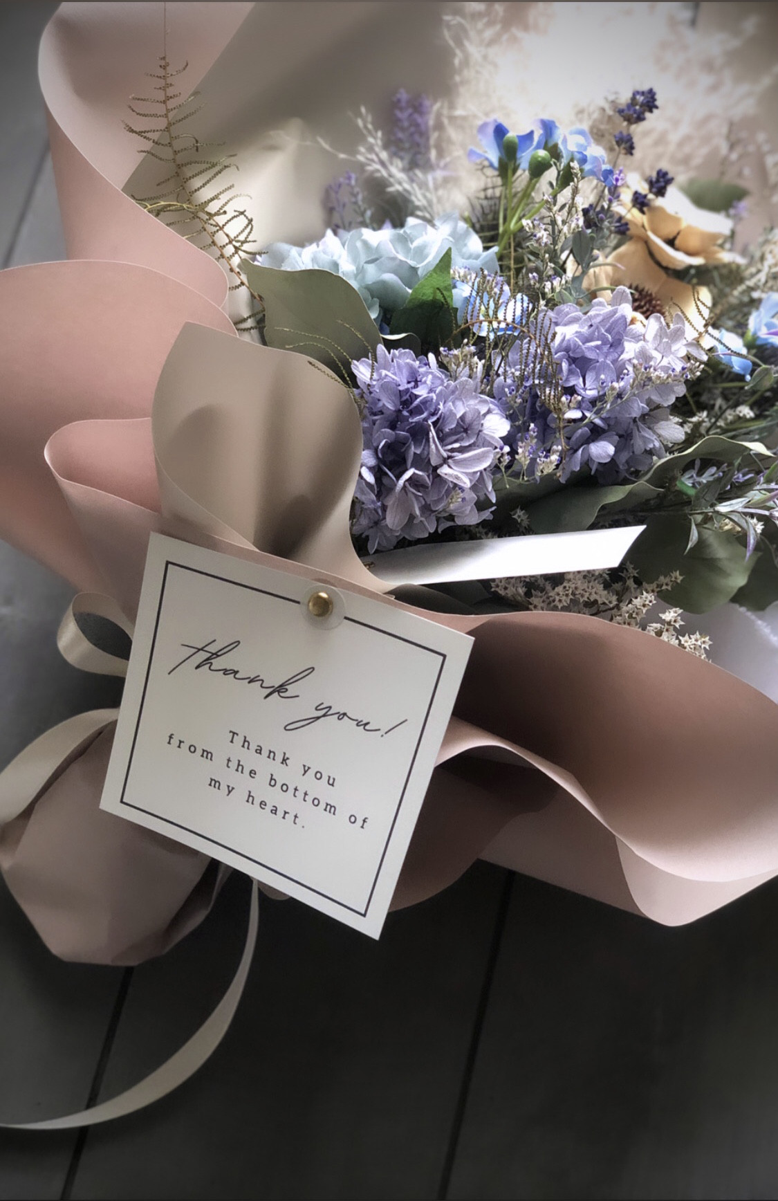 名入れカード付 両親贈呈オーダーメイド花束２個set